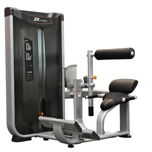 Machine extension arrière sélective JX Fitness selectorisée 60kg, cadre PT 137x40x3mm, isolation ischio-jambiers professionnelle home gym salle Tunisie.