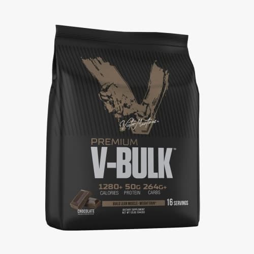 Premium V‑Bulk 5,5 kg Victor Martinez – gainer high‑protein riche en glucides complexes, protéines rapides et BCAA pour prise de masse musculaire en Tunisie.