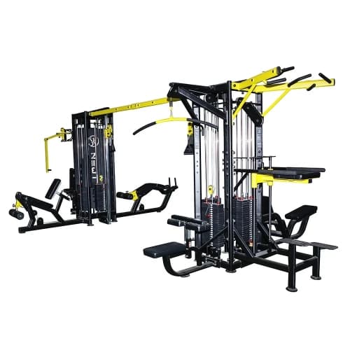 8 Station Multi Gym JX Fitness — 8 postes full body simultané piles 100kg home gym commercial Protein.tn Tunisie.