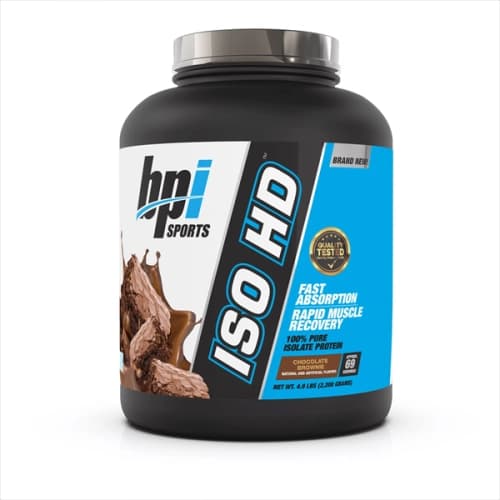 ISO HD 2.2kg BPI Sports whey isolate 25g protéines par scoop, 120 kcal, faible en sucre, idéale sèche et récupération