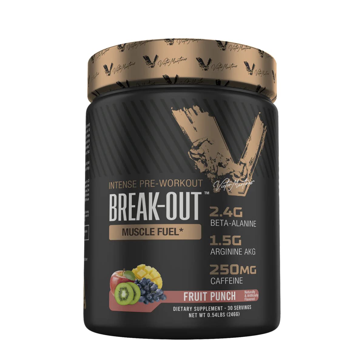 VICTOR MARTINEZ BREAK-OUT™ PRE-WORKOUT - Booster pré-entraînement premium pour améliorer l'énergie, le focus, l'endurance et les performances en musculation, disponible sur Protein.tn en Tunisie.