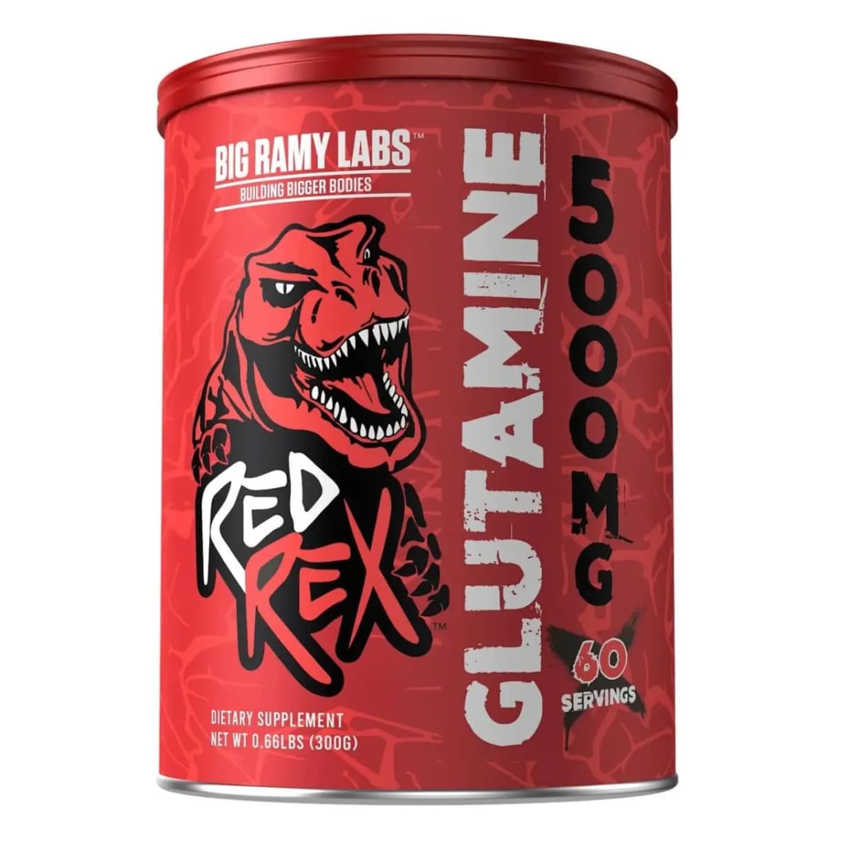 RED REX GLUTAMINE 300G Big Ramy Labs - L-Glutamine 100 % pure pour la récupération musculaire, la prise de masse et les performances sportives en Tunisie