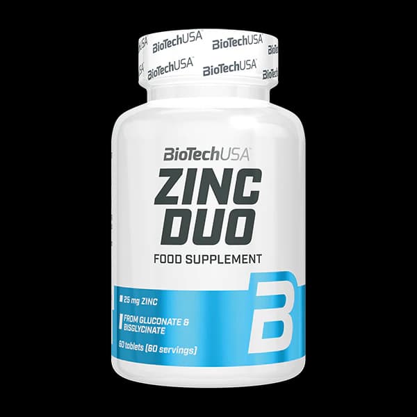 alt="ZINC DUO BIOTECH USA 60 capsules complément alimentaire zinc pour immunité récupération sportive et soutien hormonal en Tunisie"