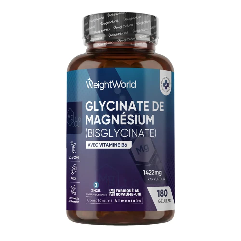 Magnesium Bisglycinate + Vitamine B6, 1422mg - weightworld