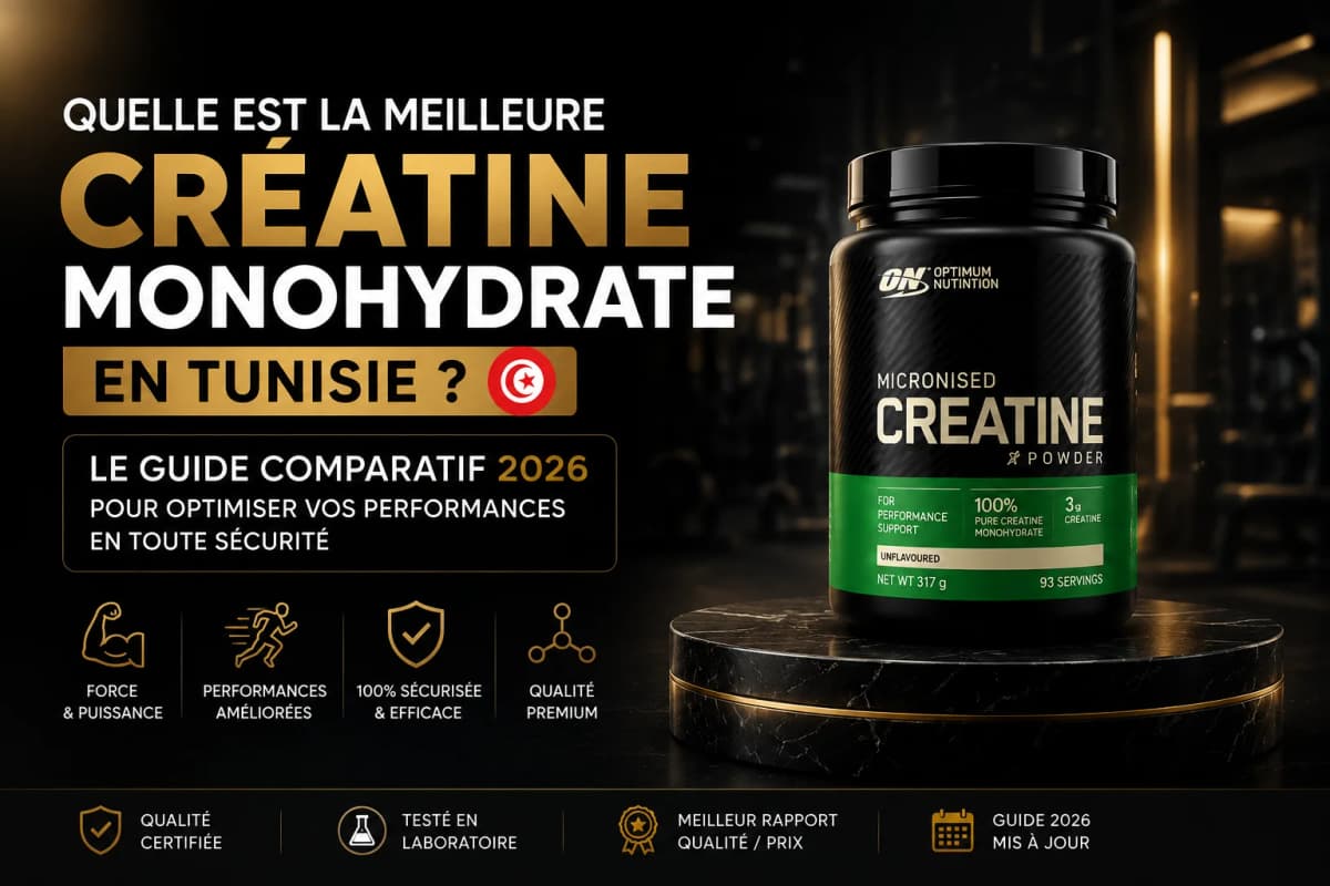 Quelle est la meilleure créatine monohydrate en Tunisie ? Le guide comparatif 2026 pour optimiser vos performances en toute sécurité
