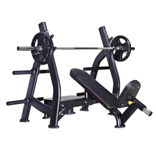 Banc incliné olympique JX Fitness : 7 réglages 15-90°, barres olympiques 50mm, cadre acier robuste, pecs supérieurs home gym salle Tunisie. Banc incliné olympique JX Fitness barres 50mm, 7 positions 15-90°, développé pecs supérieurs, home gym salle musculation Tunisie.