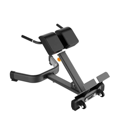 Banc d'extension de dossier JX Fitness : isolation parfaite lombaires érecteurs spinaux, cadre acier robuste home gym salle Tunisie. Banc extension dossier JX Fitness isolation lombaires, mouvement guidé erectors spinae, home gym salle musculation Tunisie.