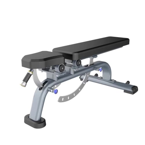 Banc réglable MND FITNESS conçu pour des entraînements complets et sécurisés. Structure robuste en acier, réglages faciles pour différentes positions, design ergonomique pour confort et stabilité maximale lors de vos exercices. banc réglable MND FITNESS robuste et polyvalent pour exercices pectoraux, épaules, triceps et dos en home gym ou salle de sport