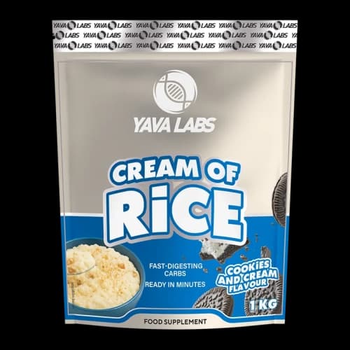 Cream of Rice Yava Labs est une source de glucides rapides et digestes idéale pour l’énergie, la performance et la récupération musculaire. Cream of Rice 1kg Yava Labs glucides rapides énergie sportive
