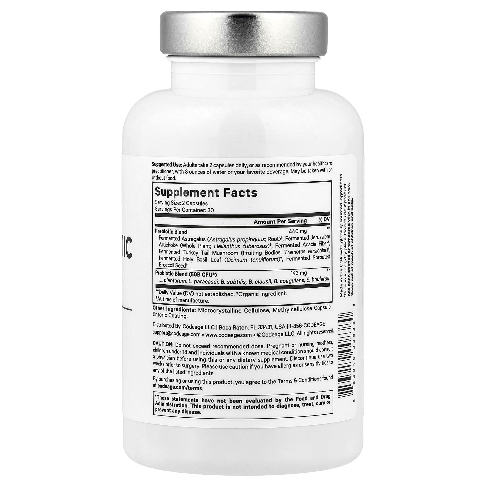 Codeage Amen, SBO Probiotic, 60 Vegetable Capsules — photo 2 sur 2