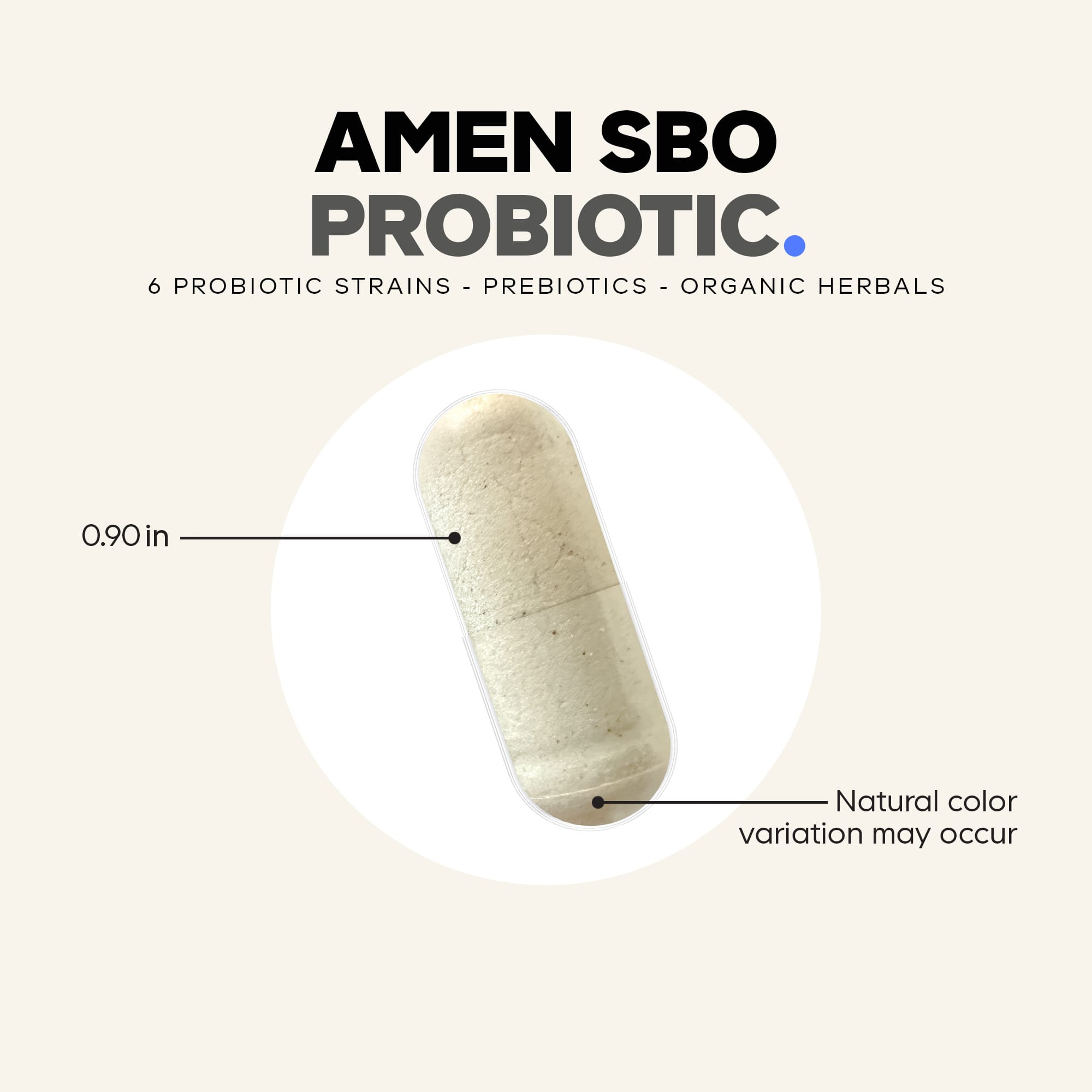 Codeage Amen, SBO Probiotic, 60 Vegetable Capsules — étiquette 1