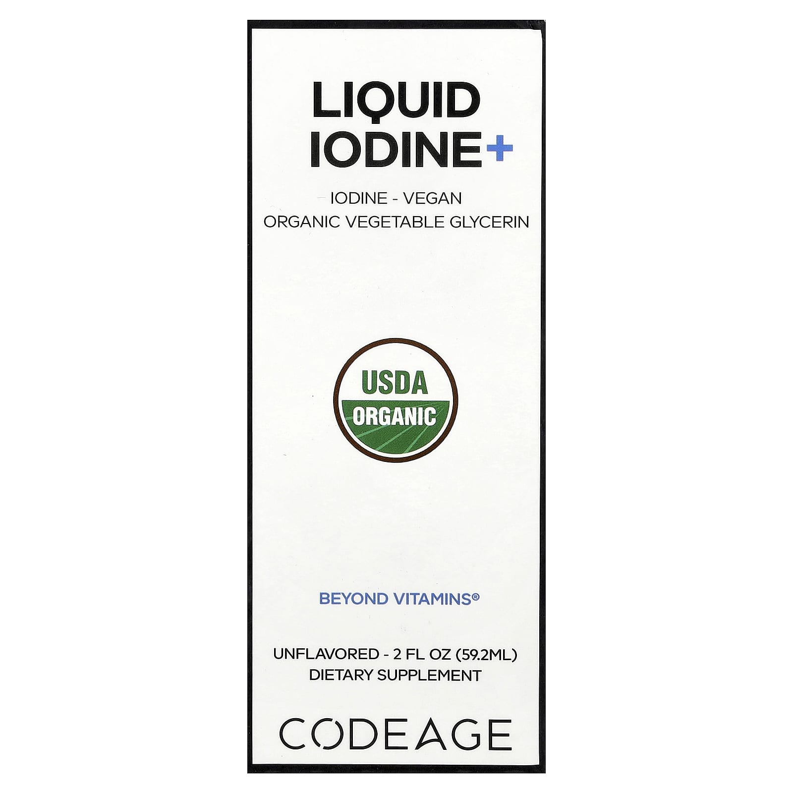 Codeage Liquid Iodine+ – Sans arôme – 59,2 ml — Tunisie