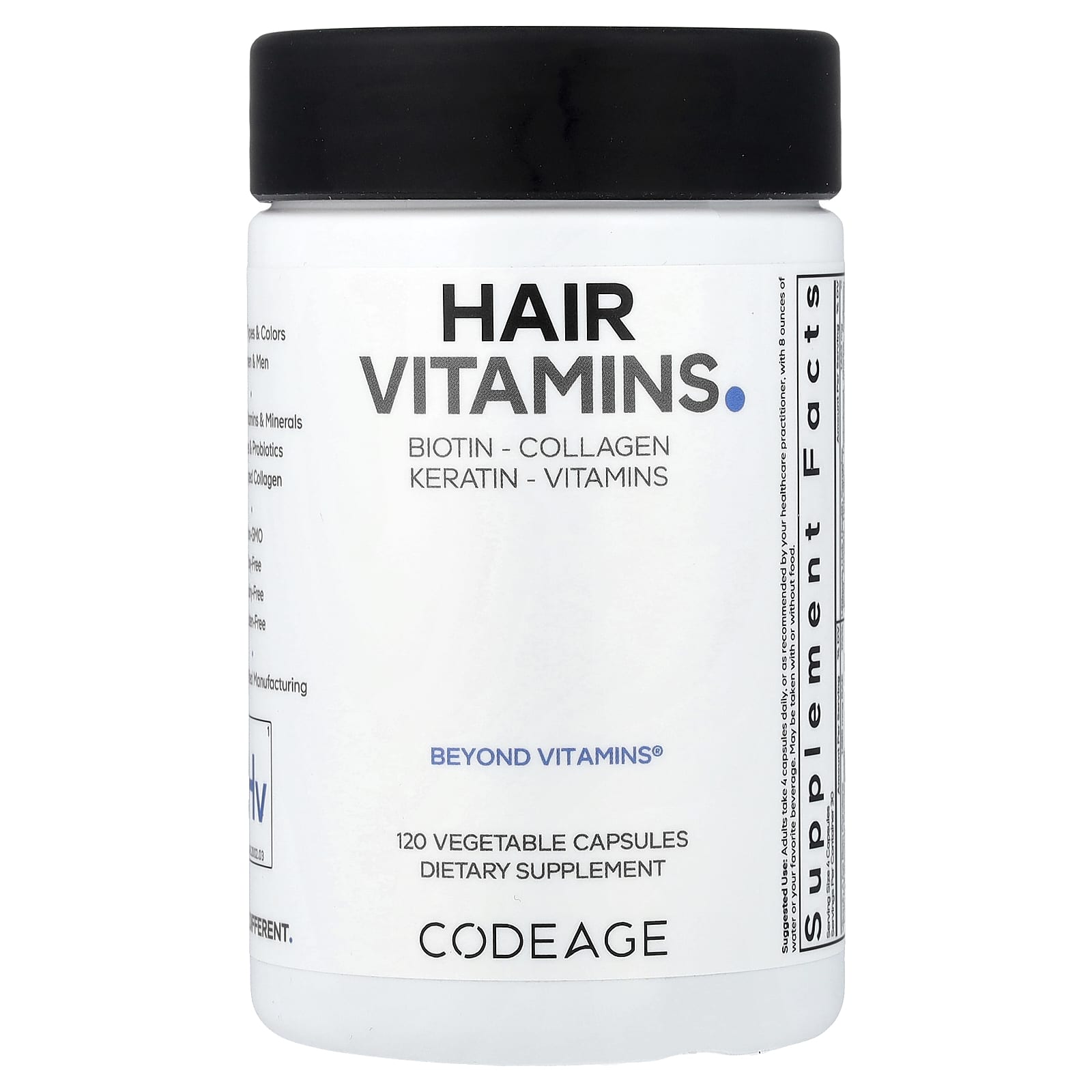 Codeage Hair Vitamins, 120 Vegetable Capsules — Tunisie