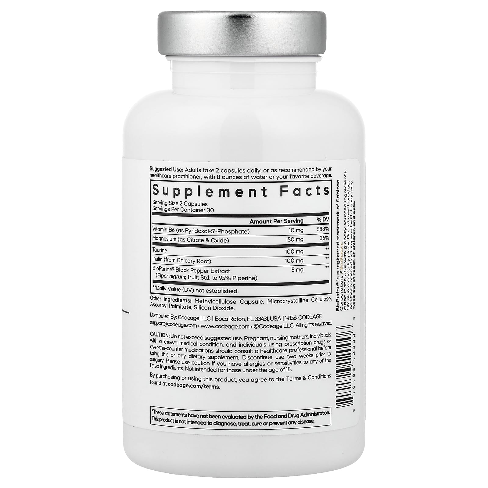 Codeage Amen Magnesium Citrate, 60 Vegetable Capsules — photo 2 sur 2