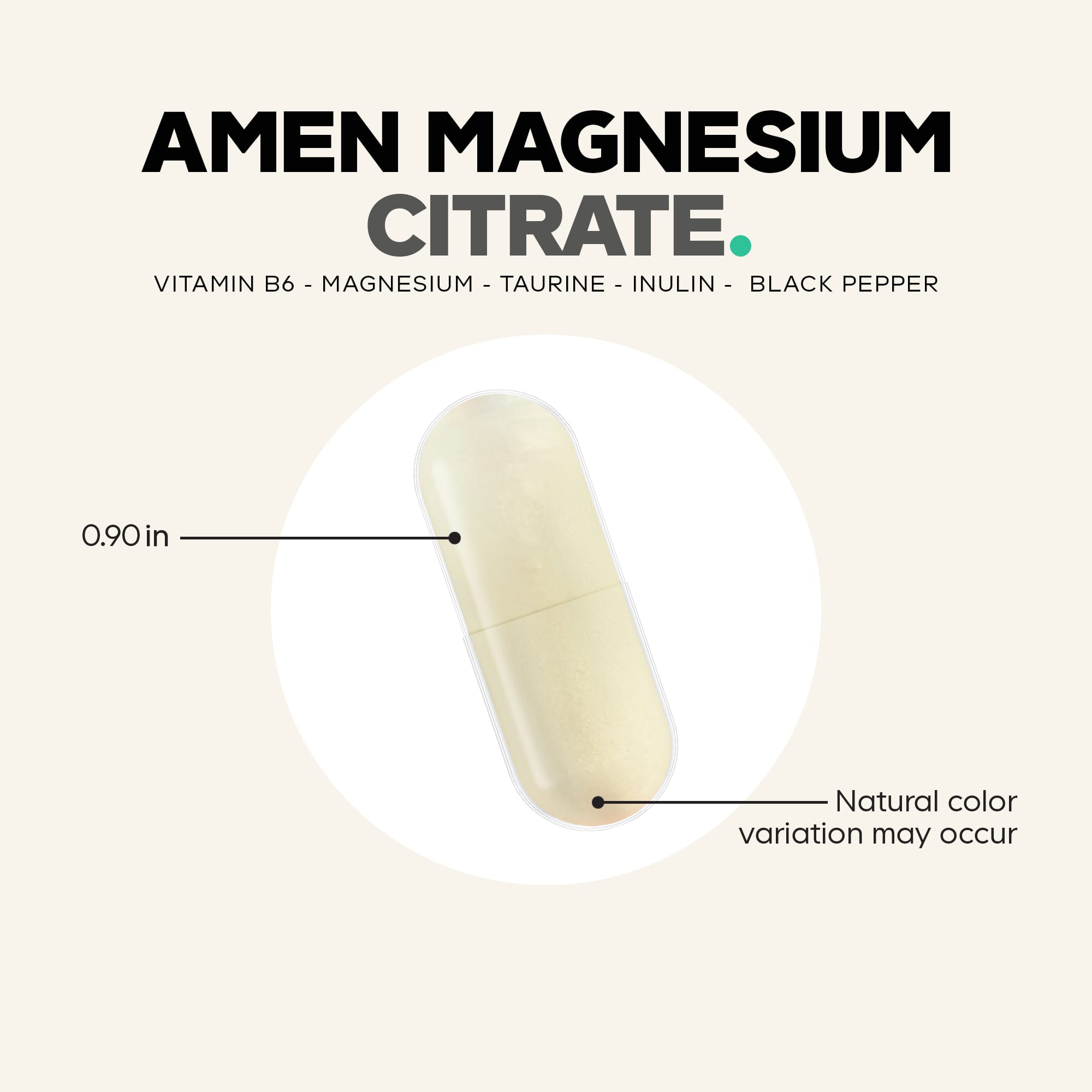 Codeage Amen Magnesium Citrate, 60 Vegetable Capsules — étiquette 1