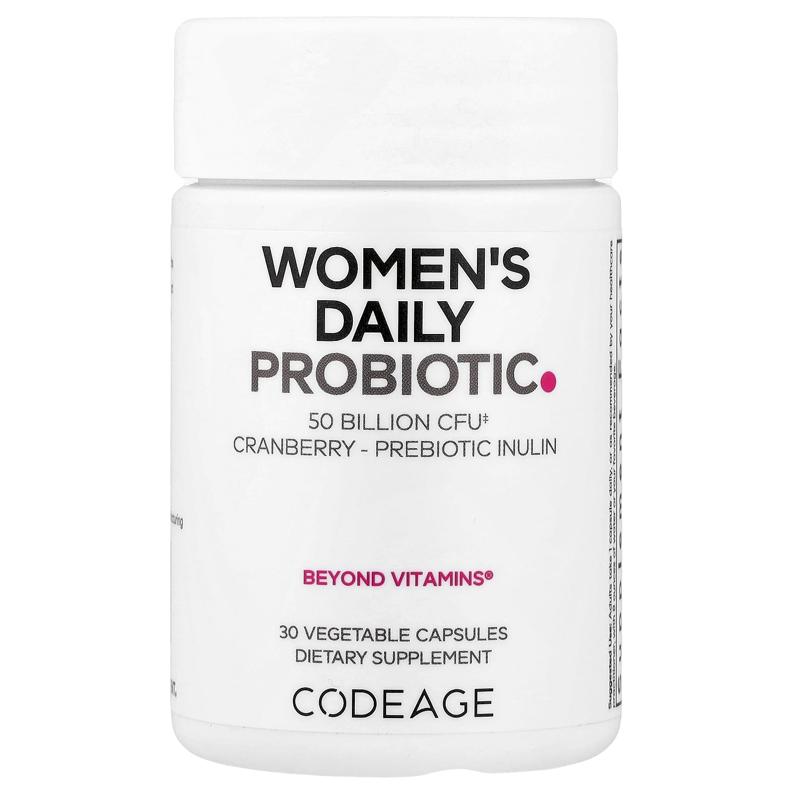 Codeage Women's Daily Probiotic, 30 Vegetable Capsules — Tunisie
