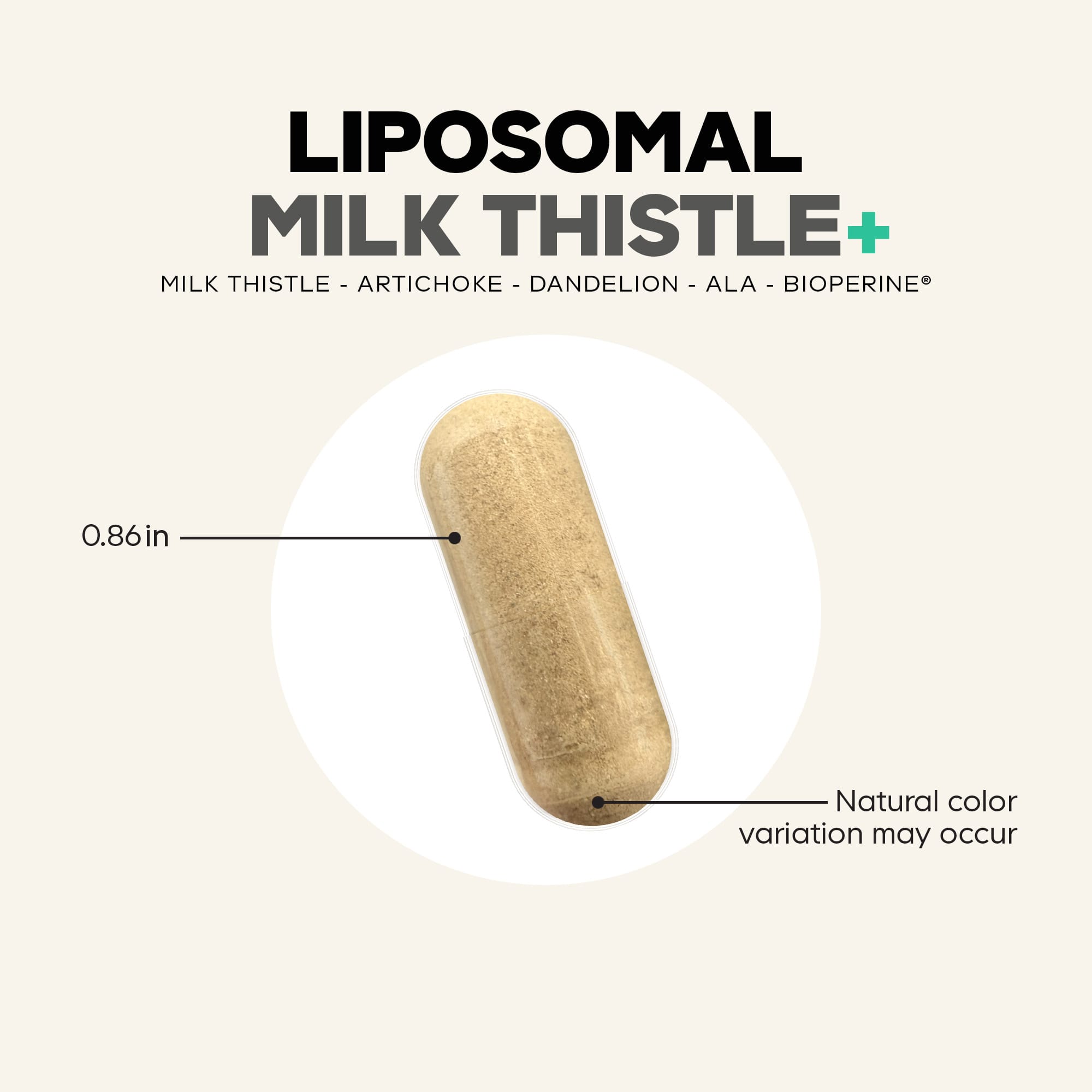 Codeage Eternal, Liposomal Milk Thistle+, 60 Vegetable Capsules — étiquette 1