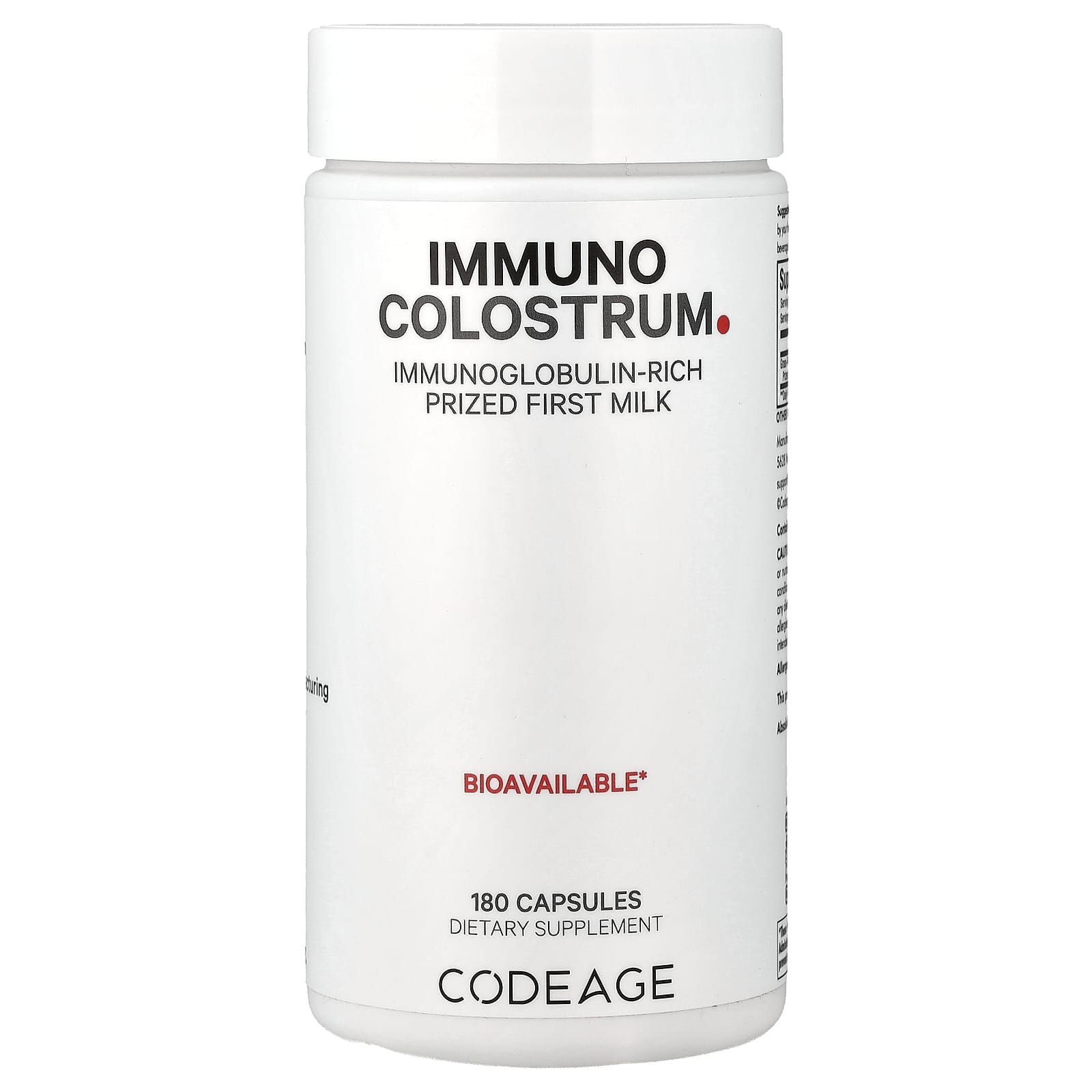 Codeage Immuno Colostrum – 180 gélules — Tunisie