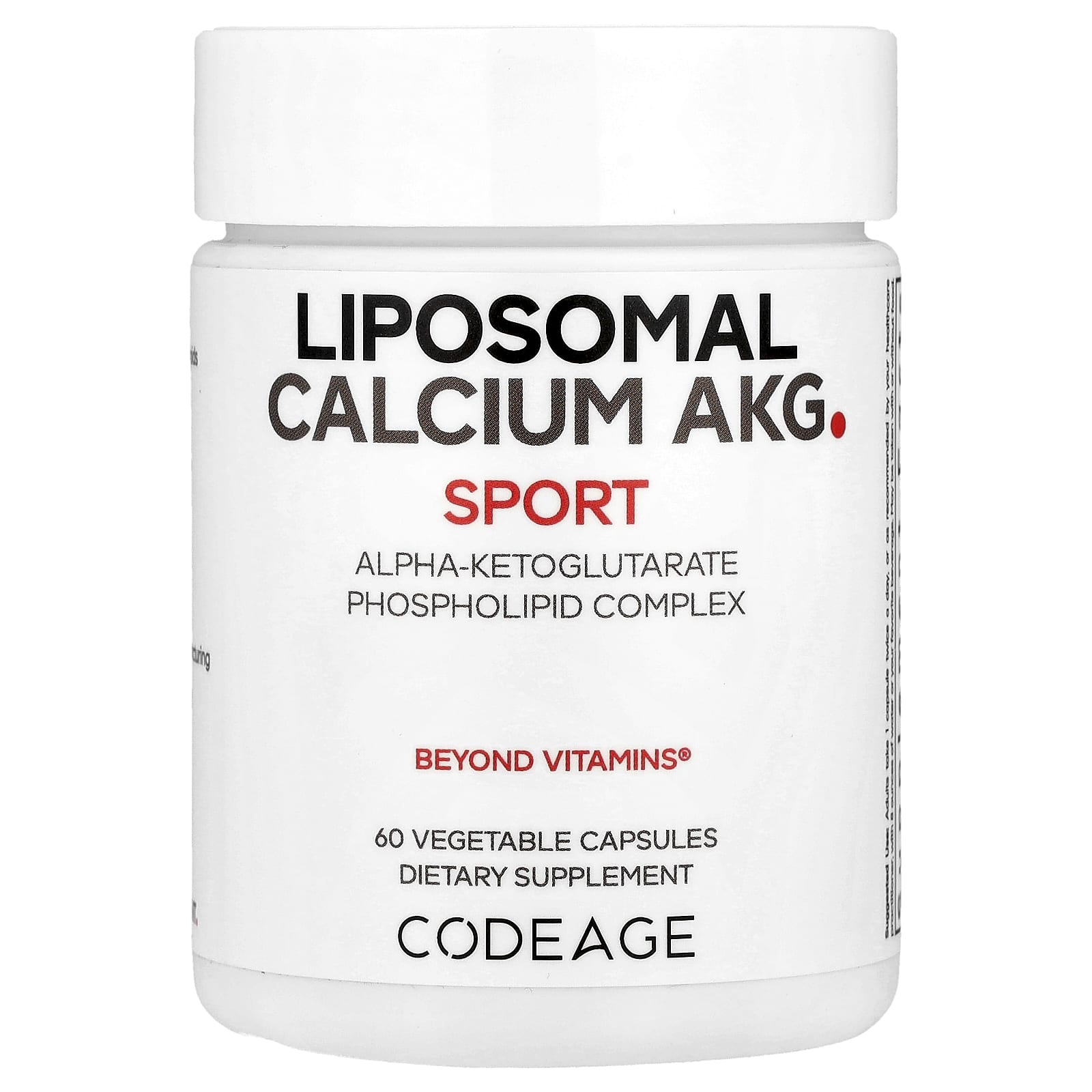 Codeage Liposomal Calcium AKG, 60 Vegetable Capsules (700 mg per Capsule) — Tunisie