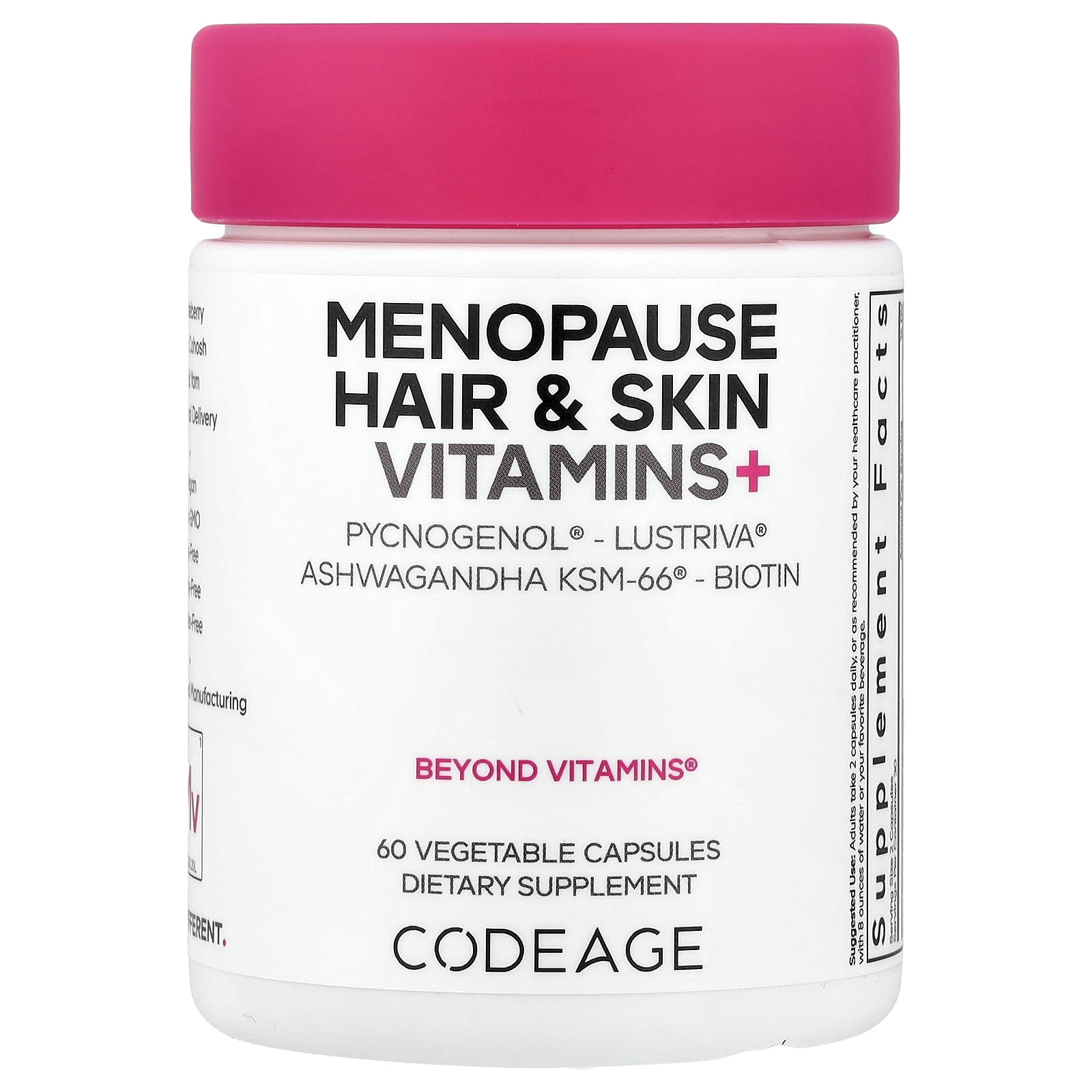 Codeage Menopause Hair Skin Vitamins+, 60 Vegetable Capsules — Tunisie