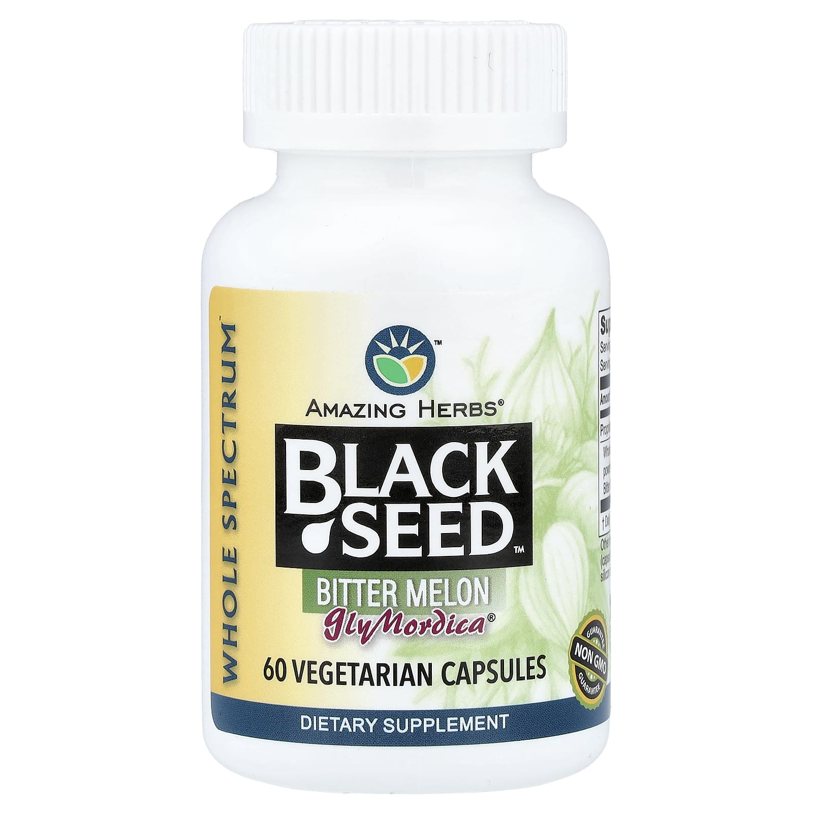 Amazing Herbs Black Seed – Bitter Melon – 60 gélules végétales — Tunisie