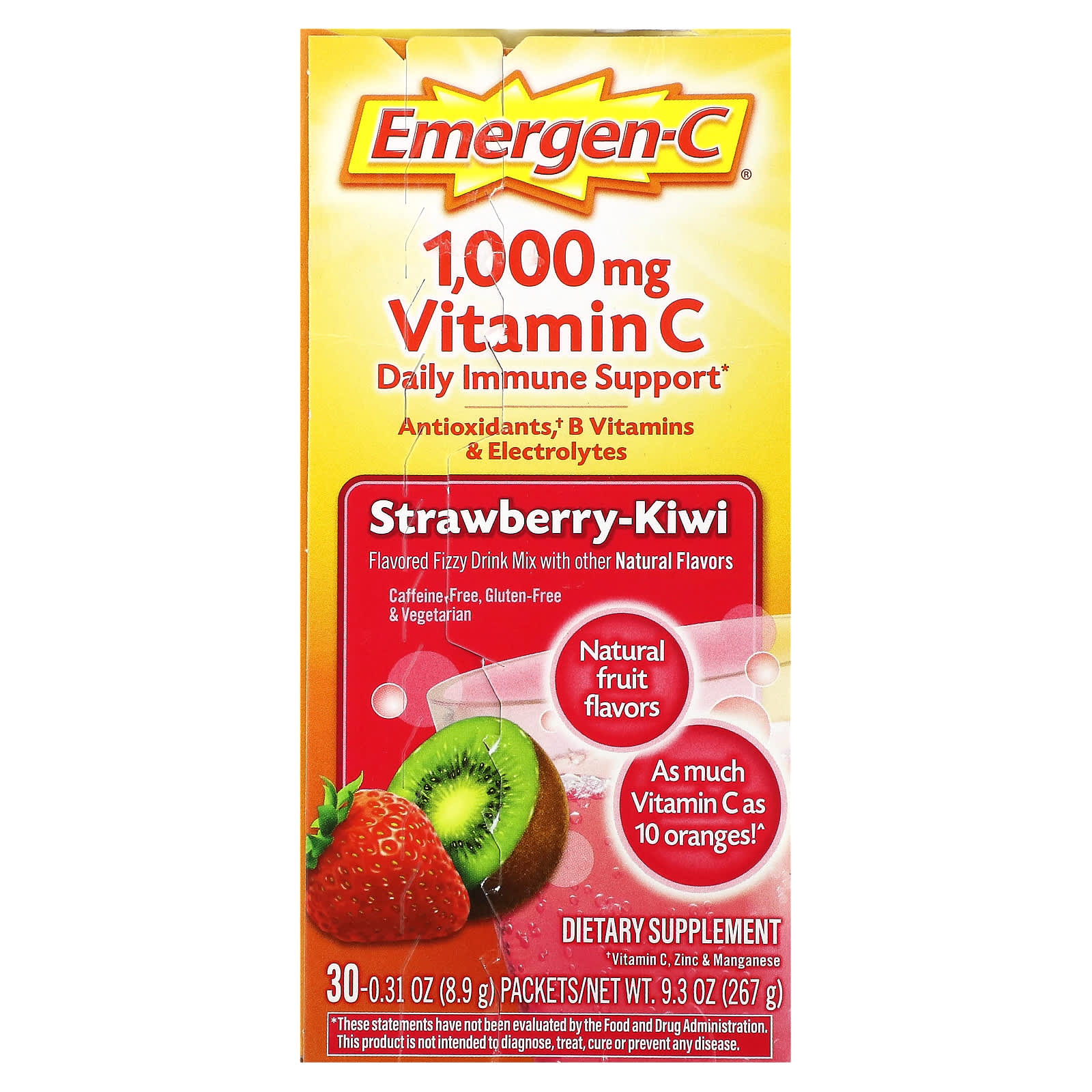 Emergen-C Vitamin C – Strawberry-Kiwi – 8,9 g — Tunisie