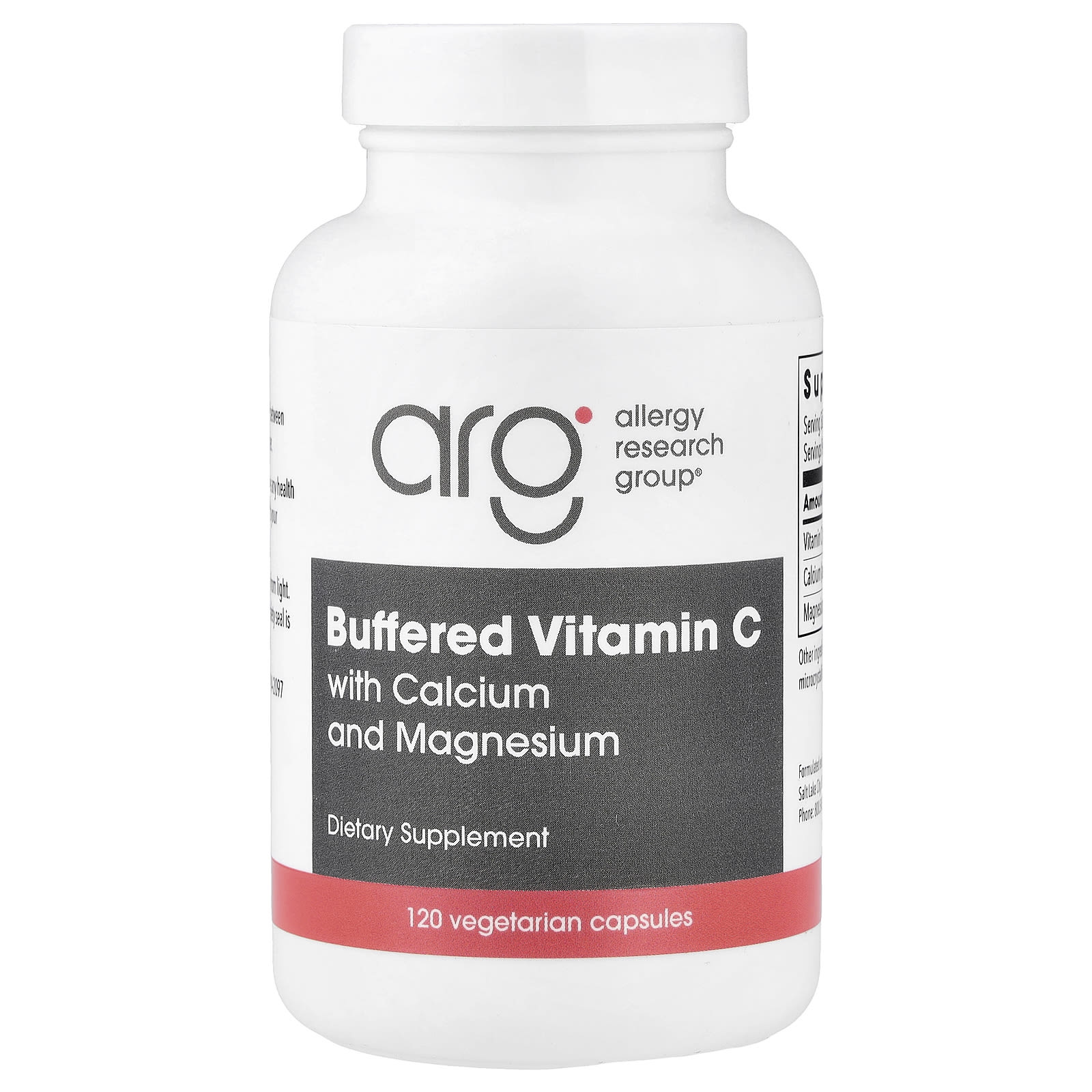 Allergy Research Group Buffered Vitamin C with Calcium and Magnesium – 120 gélules végétales — Tunisie