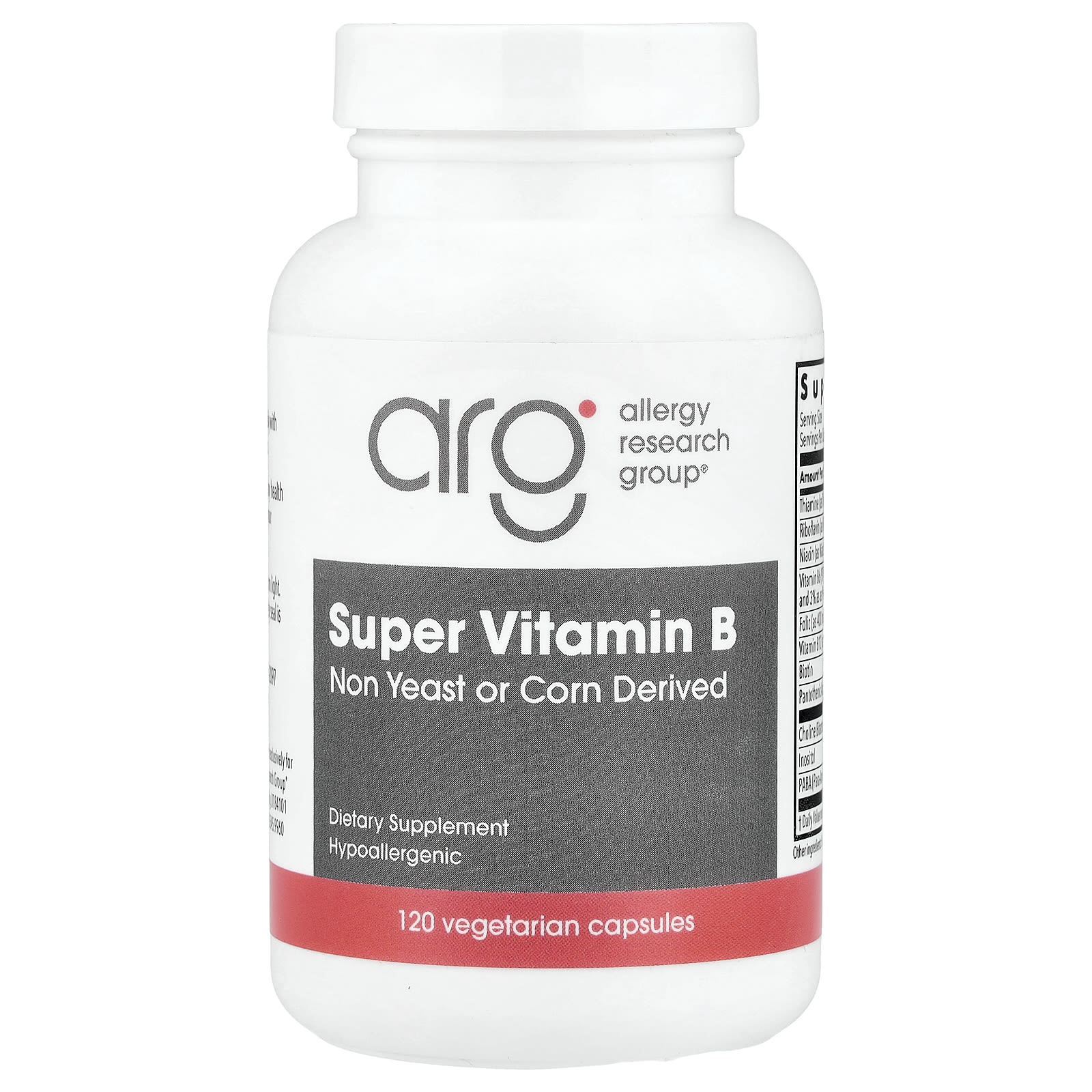 Allergy Research Group Super Vitamin B – 120 gélules végétales — Tunisie