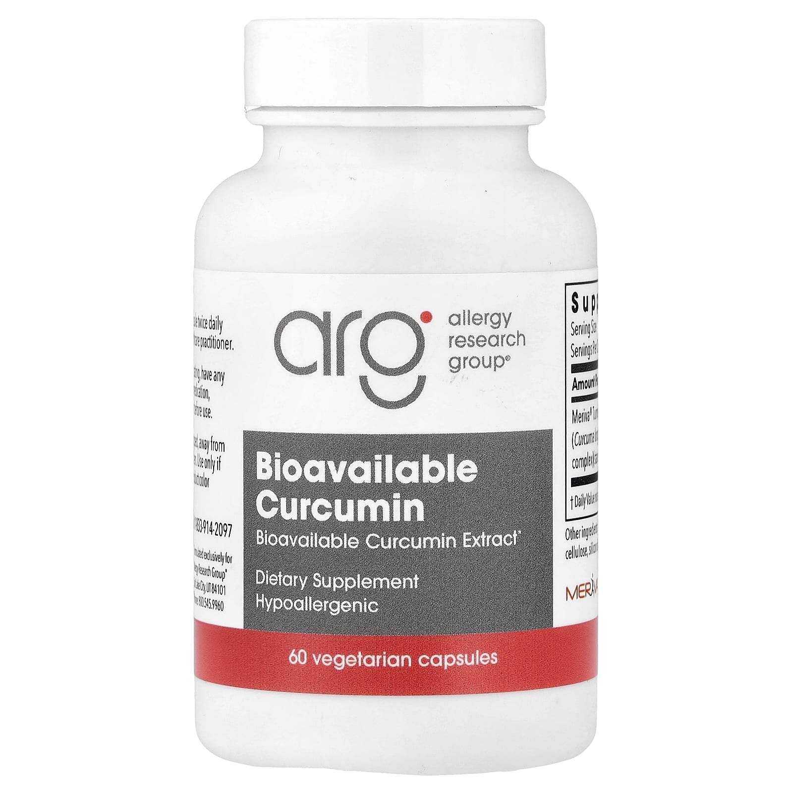 Allergy Research Group Bioavailable Curcumin – 60 gélules végétales — Tunisie