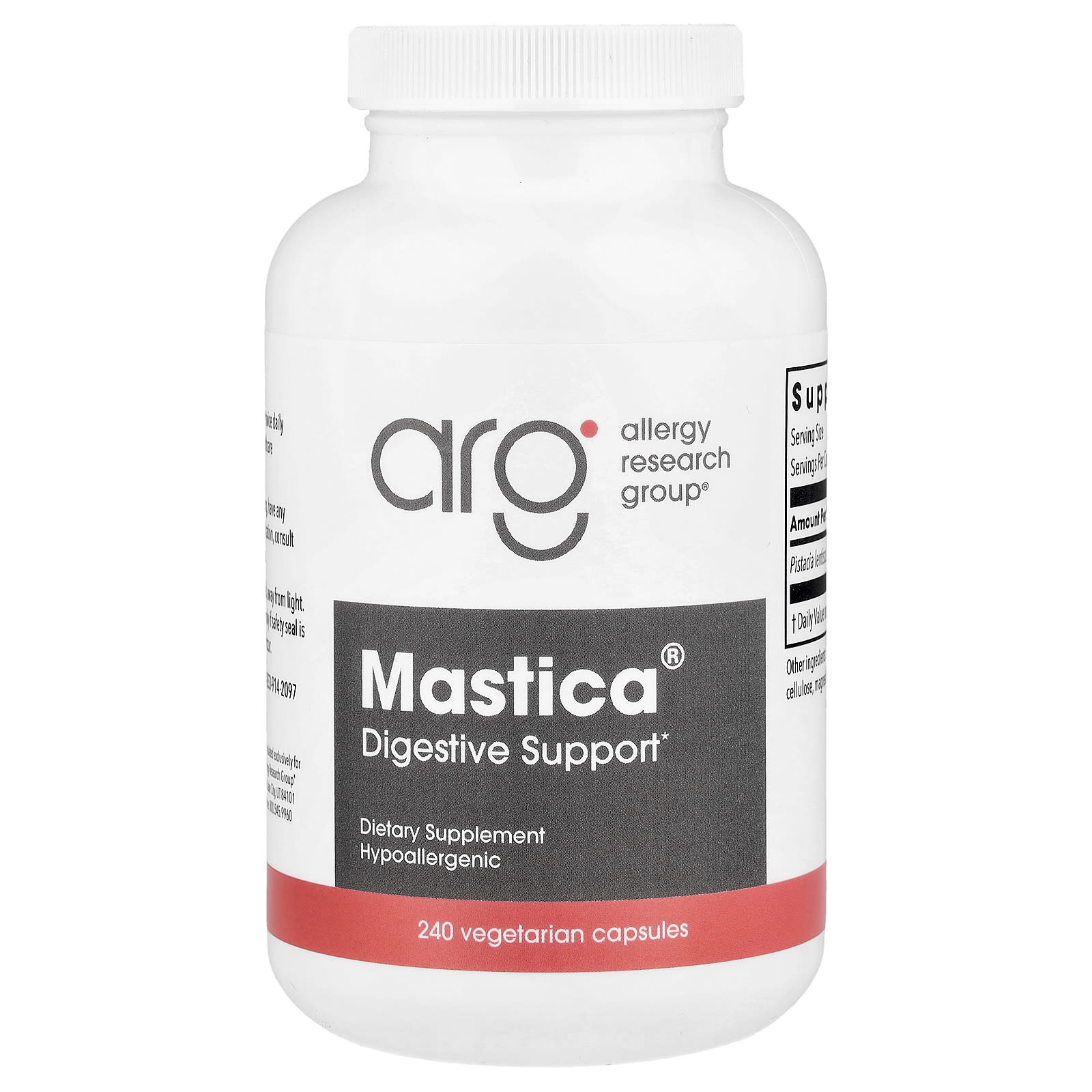Allergy Research Group Mastica, Digestive Support – 240 gélules végétales — Tunisie