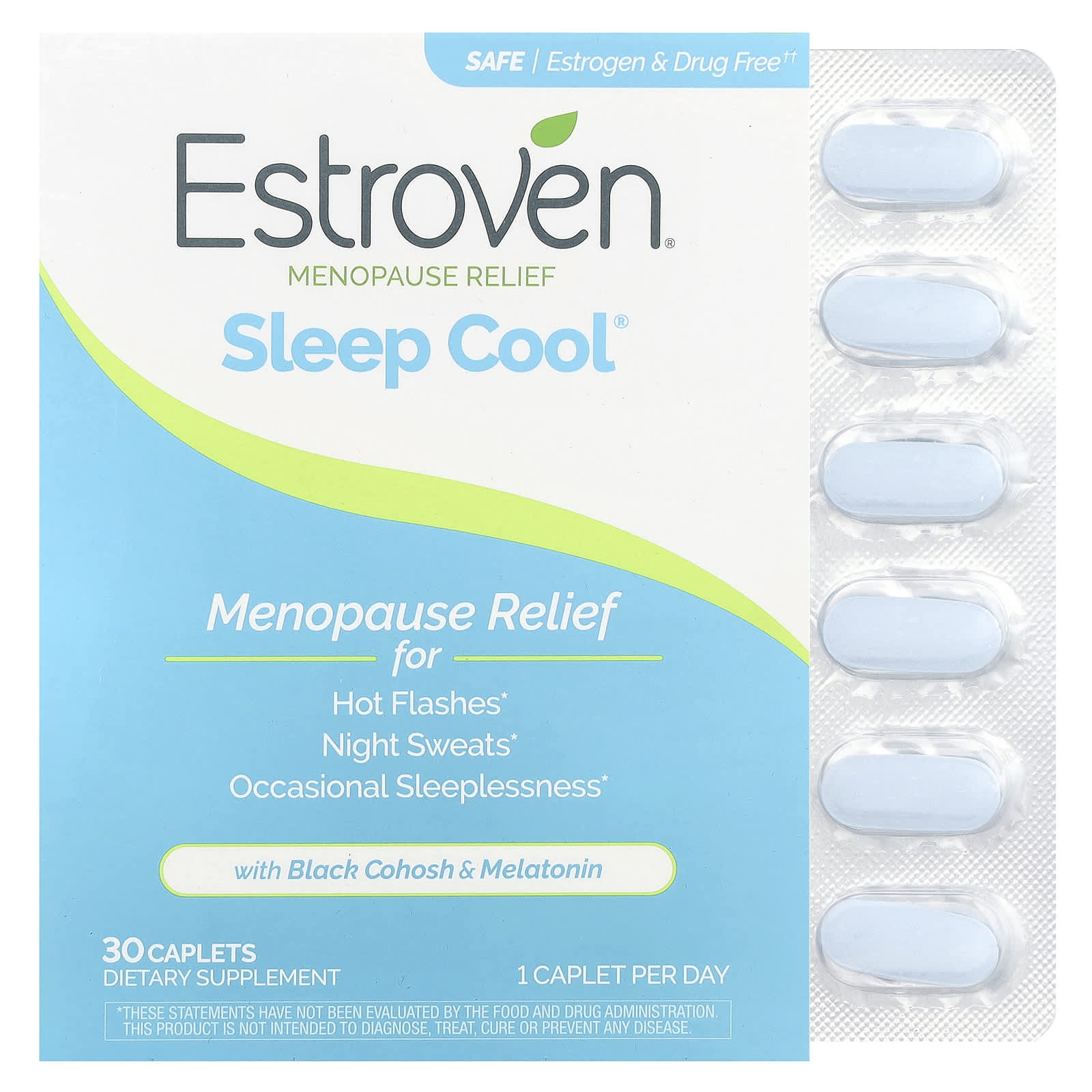 Estroven Sleep Cool, Menopause Relief, 30 Caplets — Tunisie