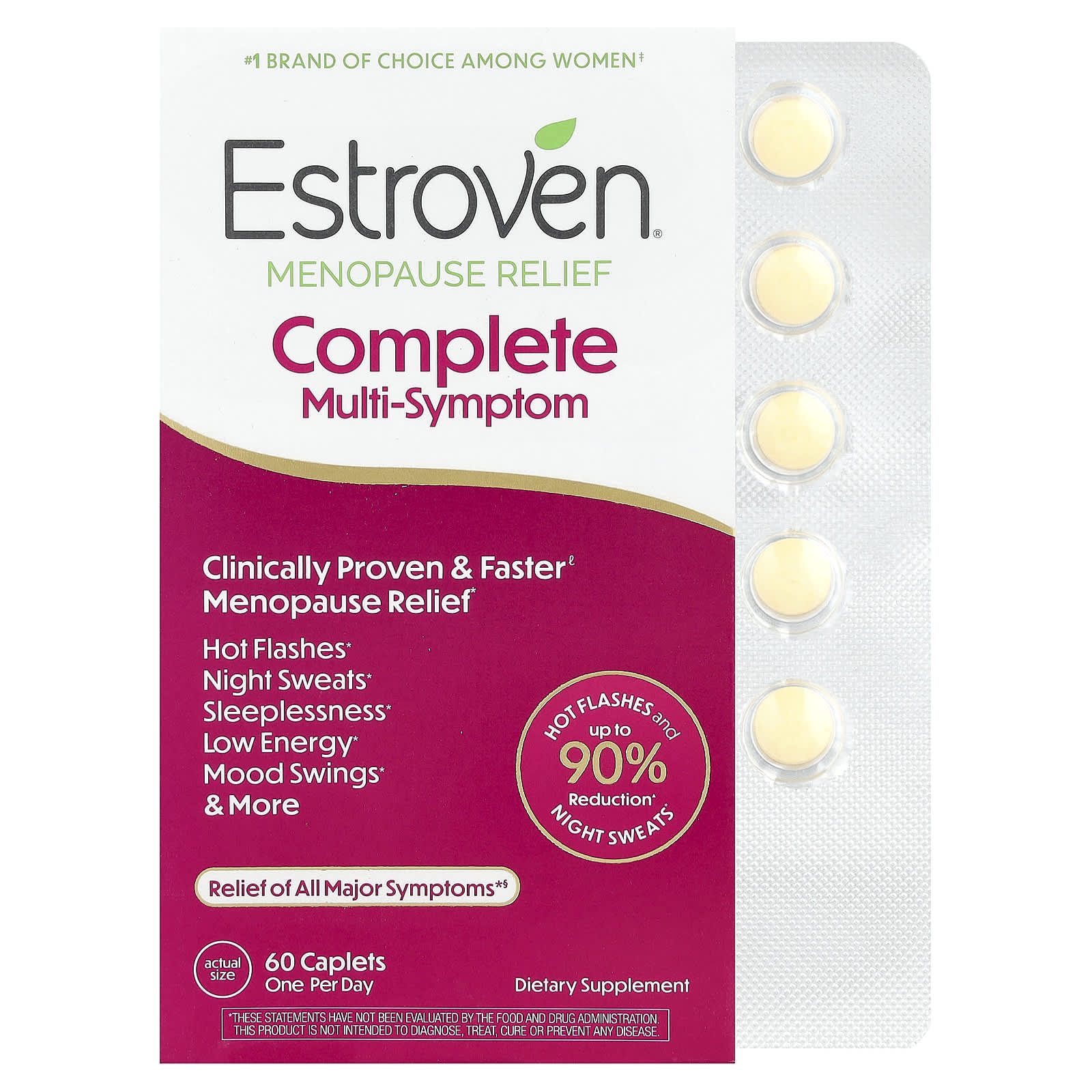 Estroven Complete Multi-Symptom Menopause Relief, 60 Caplets — Tunisie