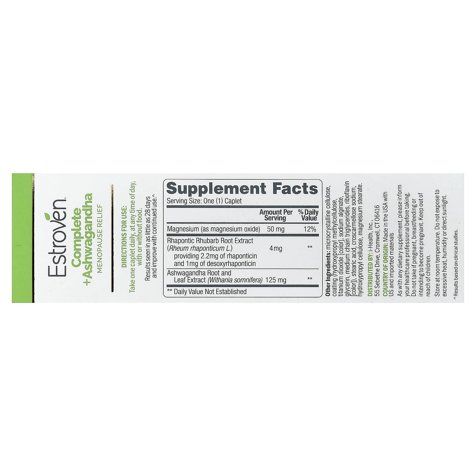 Estroven Complete + Ashwagandha Menopause Relief, 60 Caplets — photo 2 sur 2