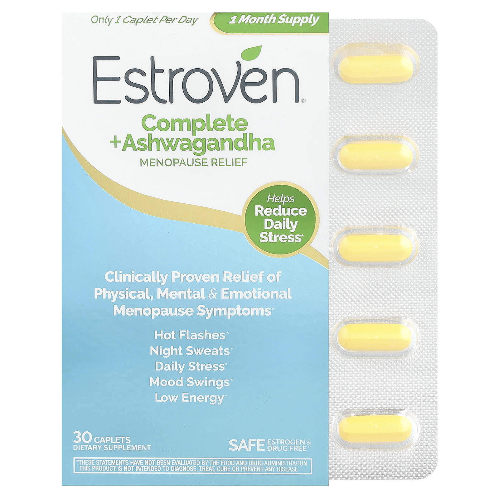 Estroven Complete + Ashwagandha Menopause Relief, 30 Caplets — Tunisie
