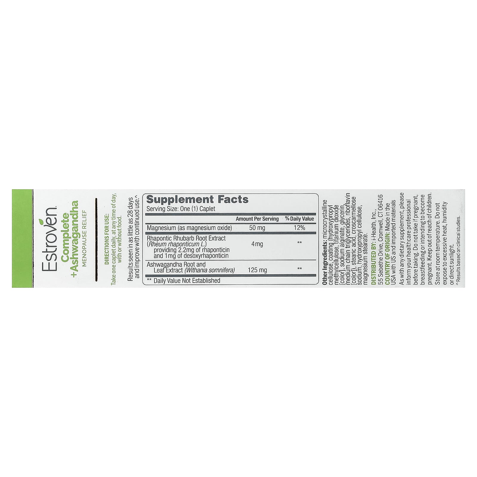 Estroven Complete + Ashwagandha Menopause Relief, 30 Caplets — photo 2 sur 2