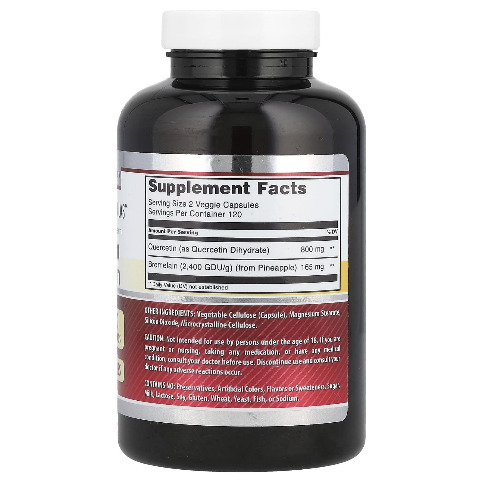 Amazing Nutrition Quercetin Bromelain – 240 gélules végétales — photo 2 sur 2