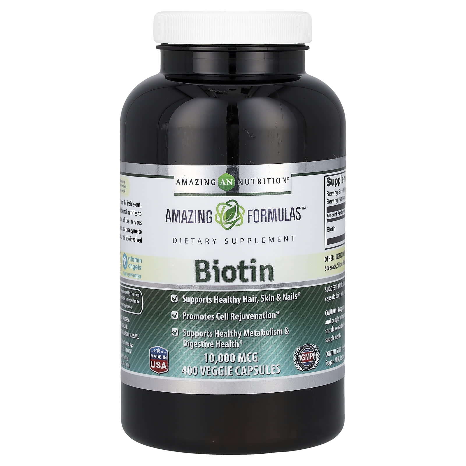 Amazing Nutrition Biotin – 400 gélules végétales — Tunisie