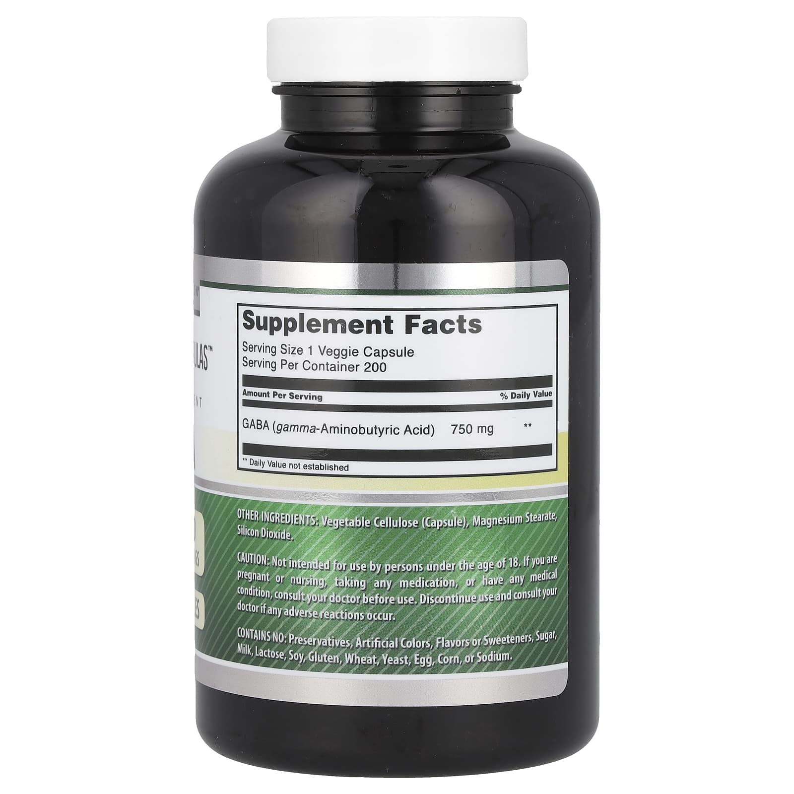 Amazing Nutrition GABA – 200 gélules végétales — photo 2 sur 2