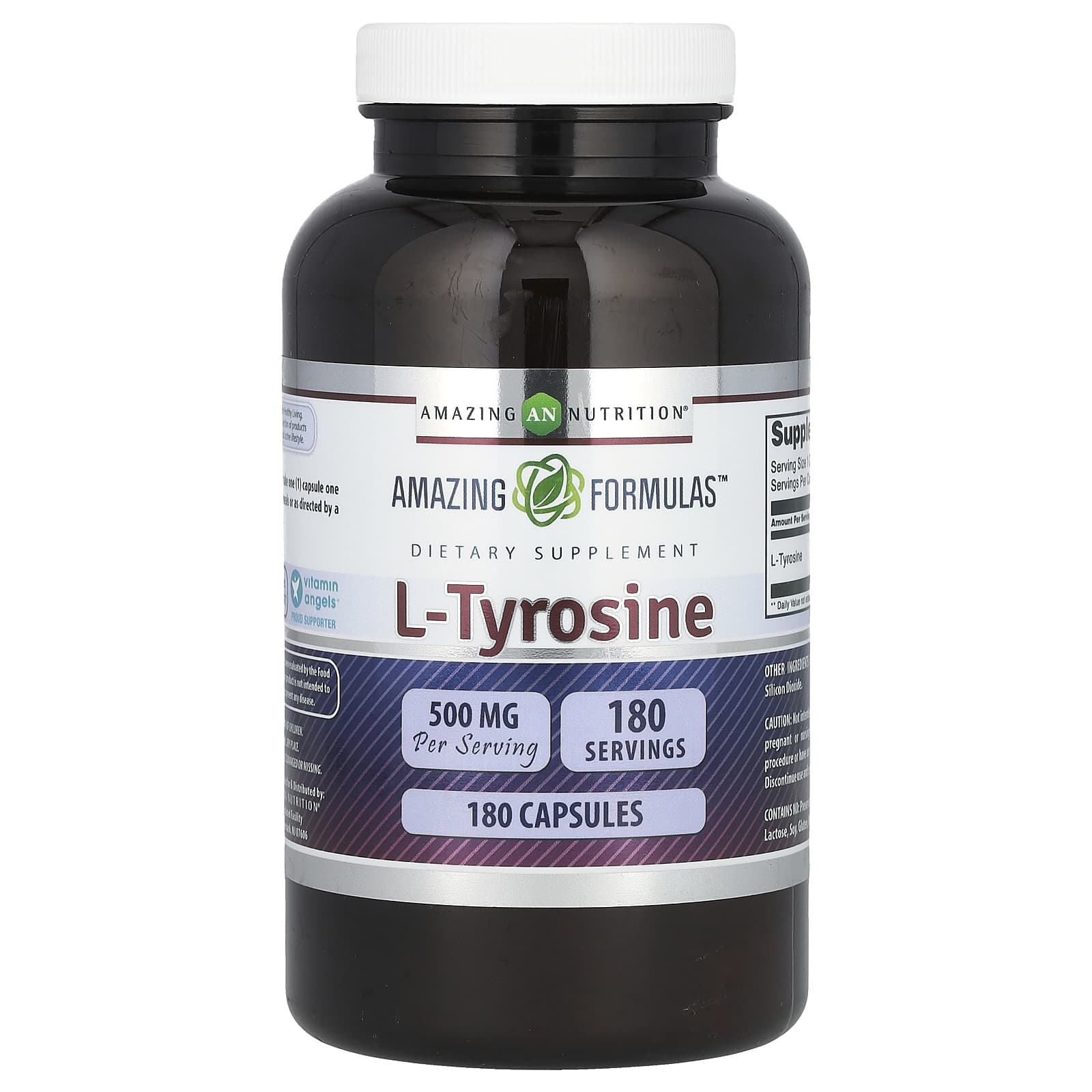 Amazing Nutrition Amazing Fomulas, L-Tyrosine – 180 gélules — Tunisie