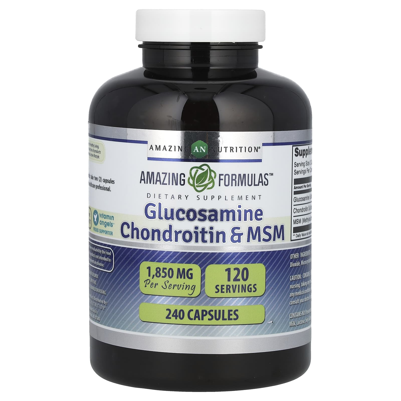 Amazing Nutrition Glucosamine Chondroitin & MSM – 240 gélules — Tunisie