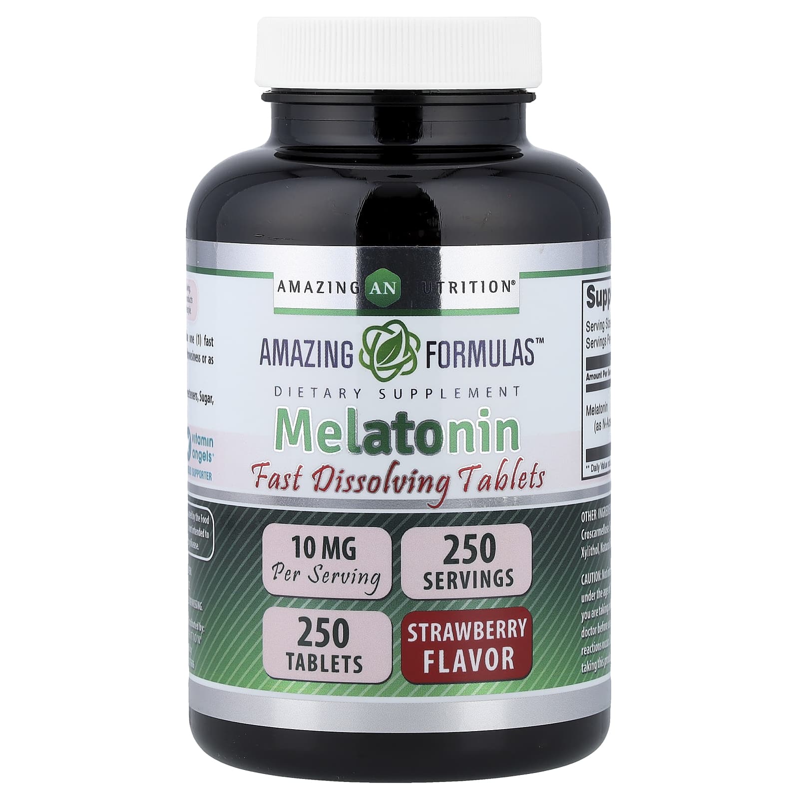 Amazing Nutrition Melatonin – Strawberry – 250 comprimés — Tunisie