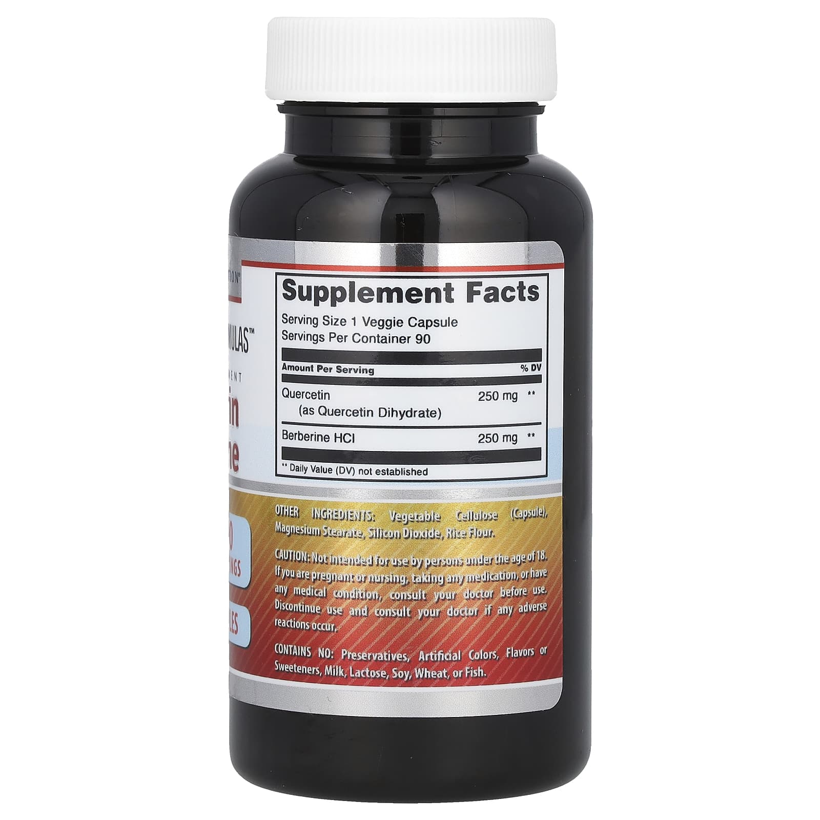Amazing Nutrition Amazing Formulas, Quercetin Berberine – 90 gélules végétales — photo 2 sur 2
