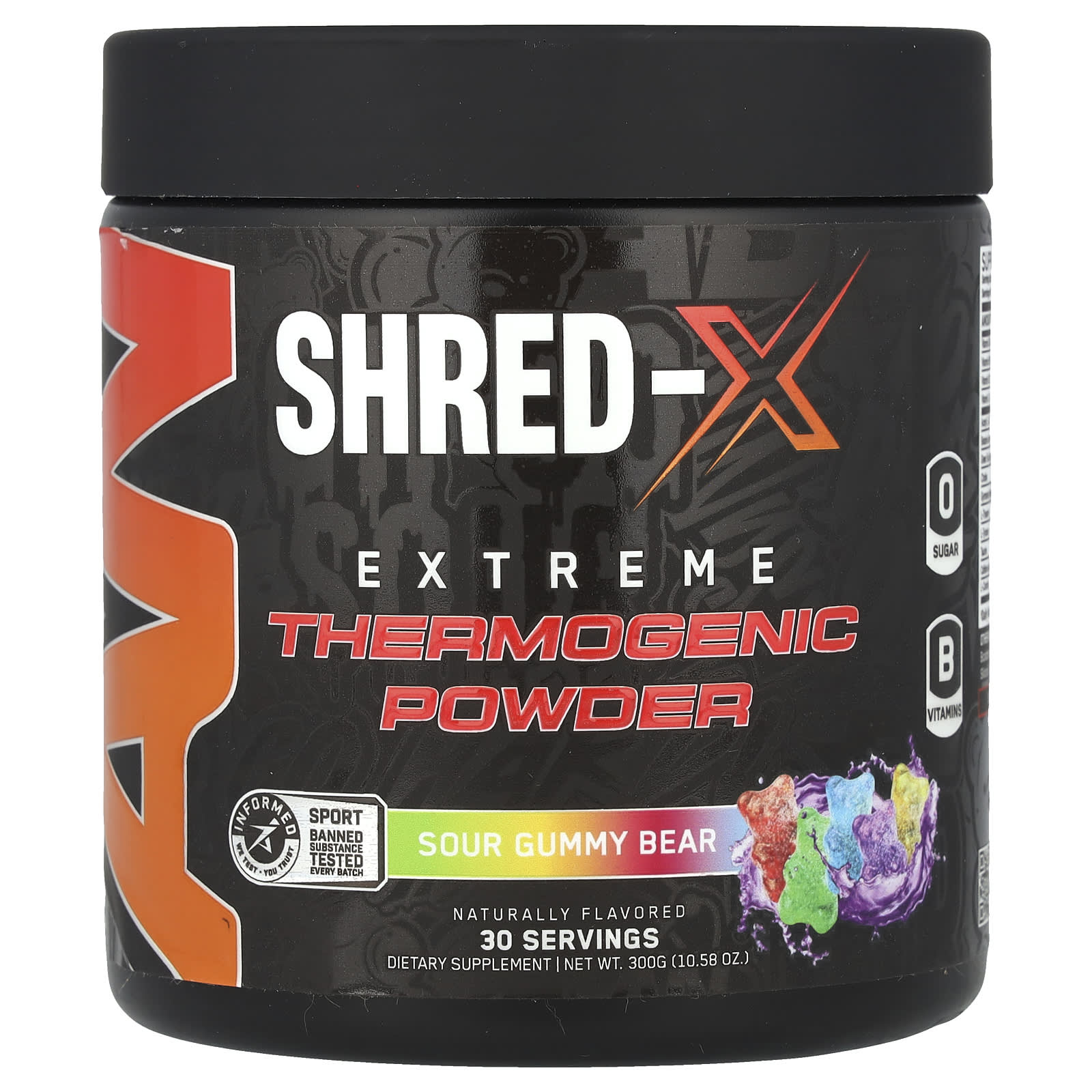 ABE Shred-X, Extreme Thermogenic Powder, Sour Gummy Bear – 300 g — Tunisie