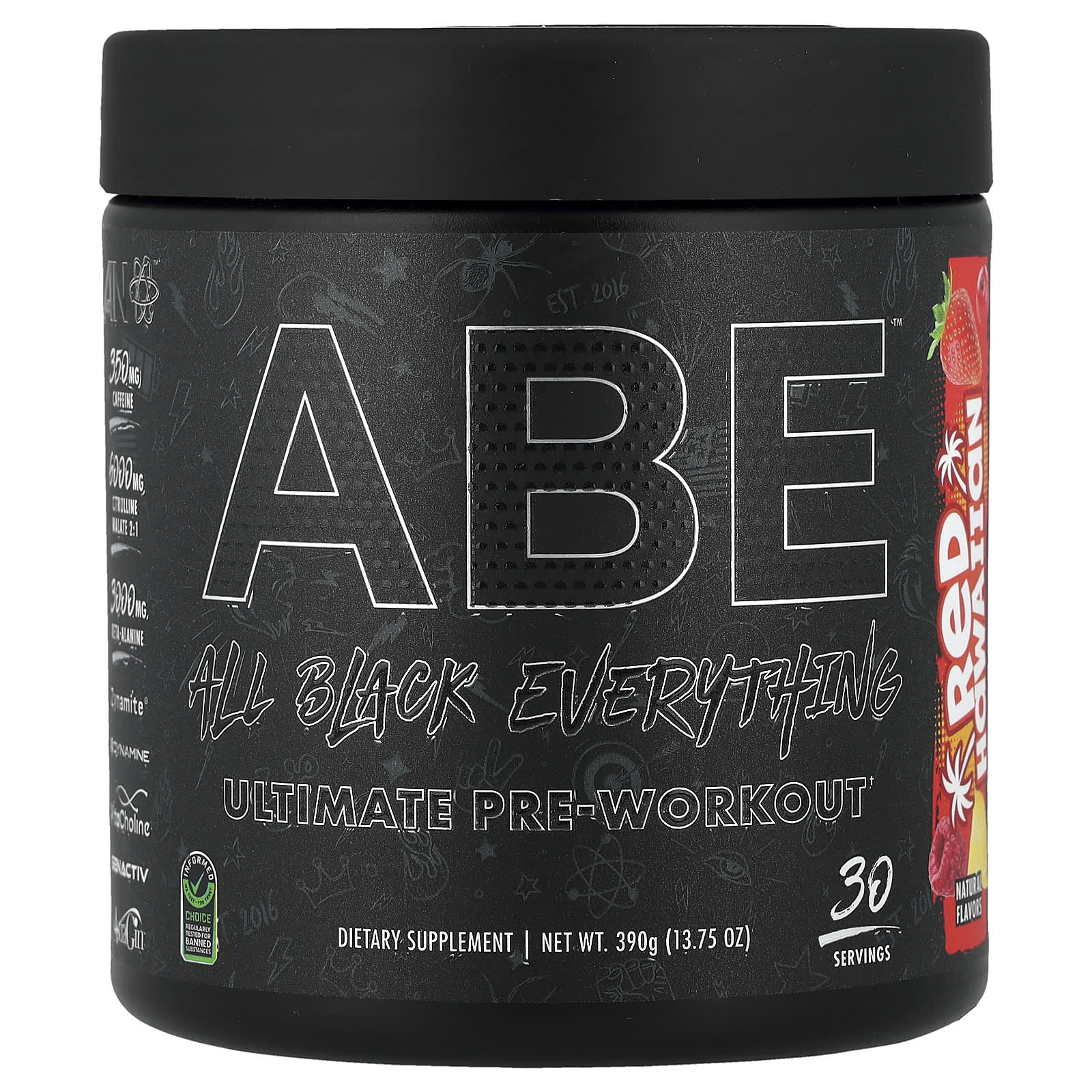 ABE Ultimate Pre-Workout, Red Hawaiian – 390 g — Tunisie