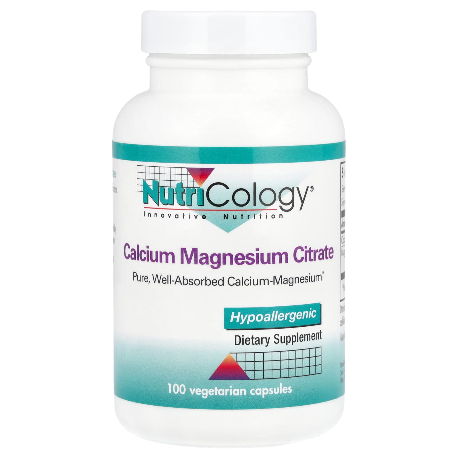 Nutricology Calcium Magnesium Citrate – 100 gélules végétales — Tunisie