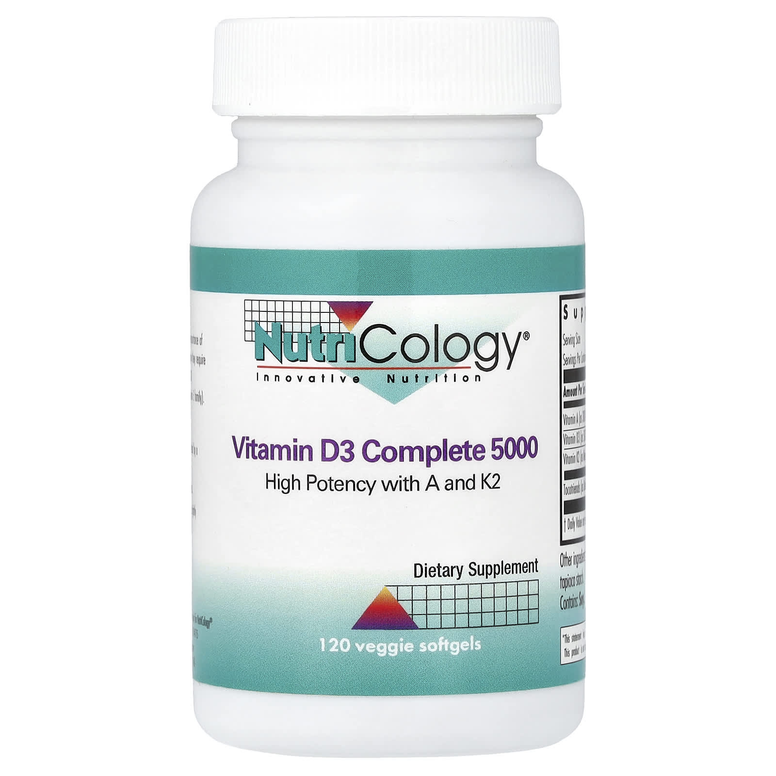 Nutricology Vitamin D3 Complete 5000, 120 Veggie Softgels — Tunisie