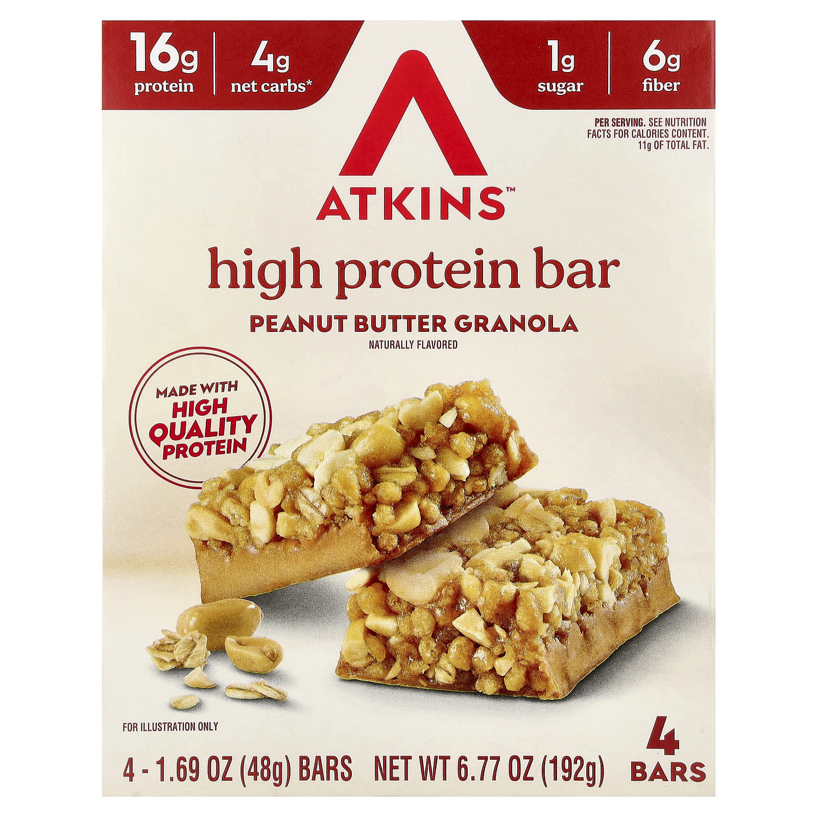 Atkins High Protein Bar – Peanut Butter Granola – 48 g — Tunisie