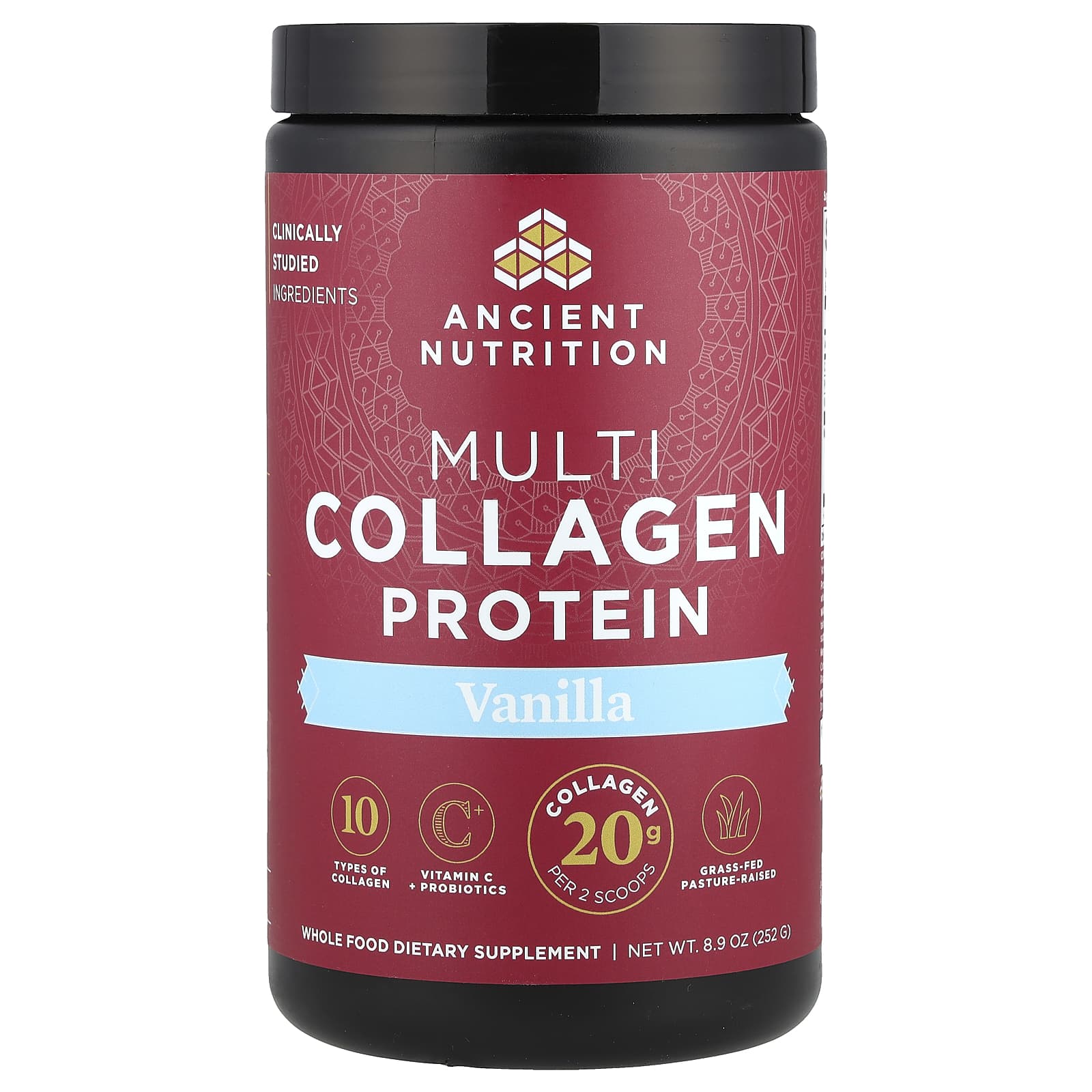 Ancient Nutrition Multi Collagen Protein – Vanilla – 252 g — Tunisie