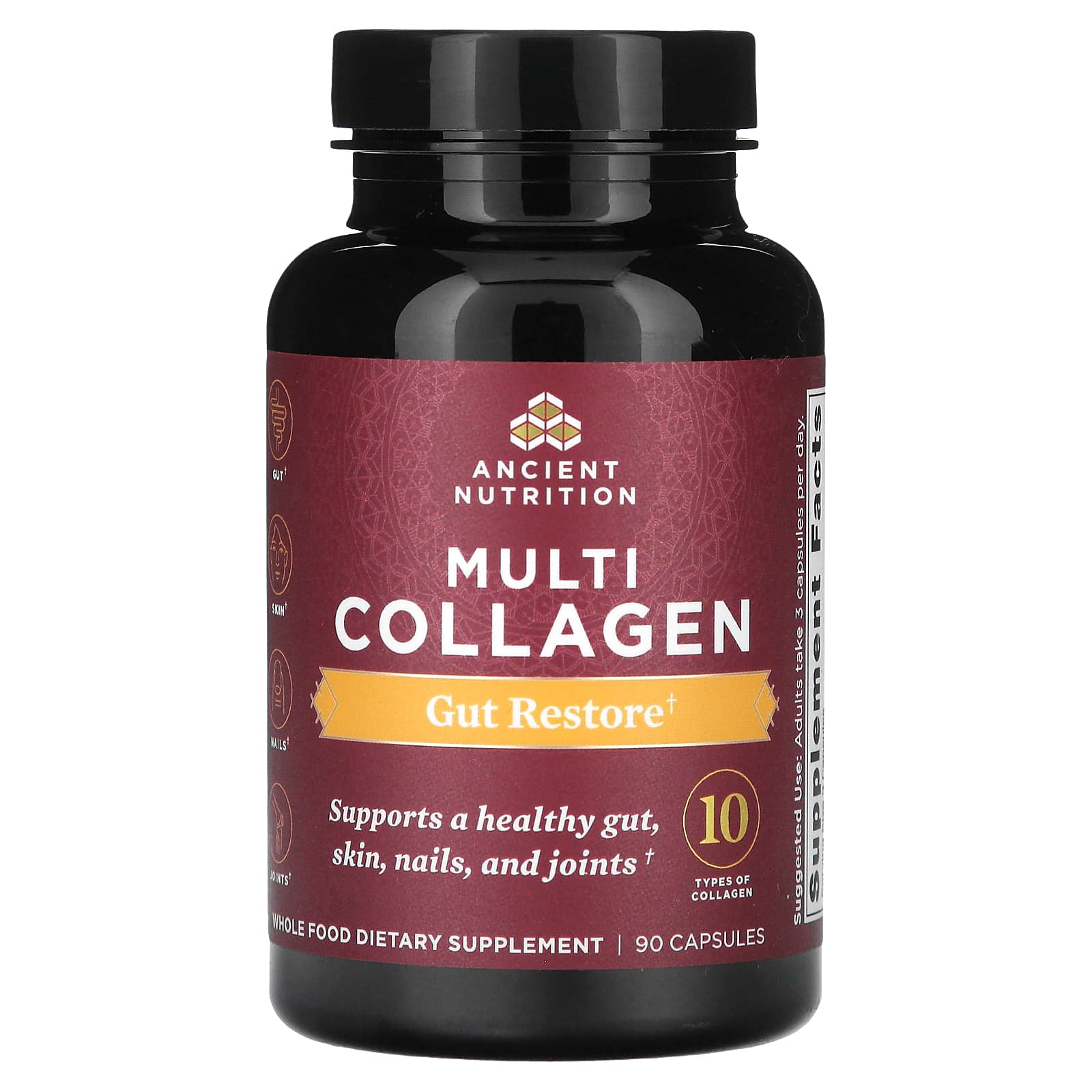 Ancient Nutrition Multi Collagen, Gut Restore – 90 gélules — Tunisie