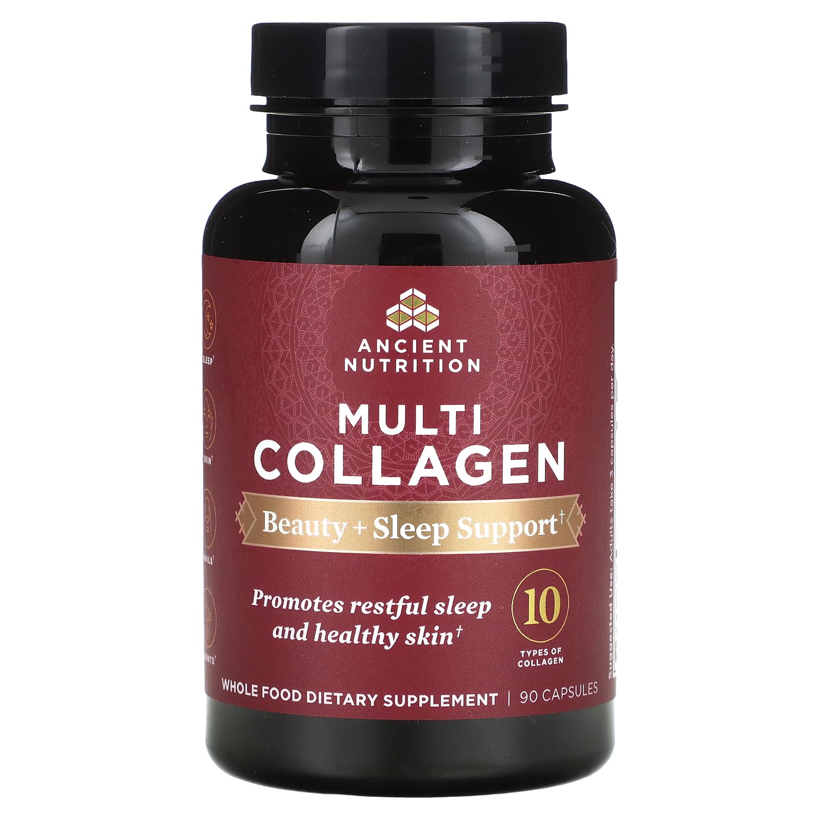 Ancient Nutrition Multi Collagen, Beauty + Sleep Support – 90 gélules — Tunisie